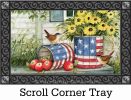 Indoor & Outdoor Patriotic Planters MatMates Doormat - 18x30