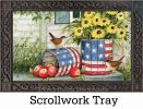 Indoor & Outdoor Patriotic Planters MatMates Doormat - 18x30