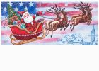 Patriotic Santa Sassafras Mat - 10 x 22 Insert Doormat