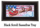 Patriotic Santa Sassafras Mat - 10 x 22 Insert Doormat