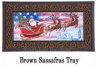 Patriotic Santa Sassafras Mat - 10 x 22 Insert Doormat