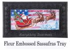 Patriotic Santa Sassafras Mat - 10 x 22 Insert Doormat