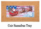 Patriotic Santa Sassafras Mat - 10 x 22 Insert Doormat