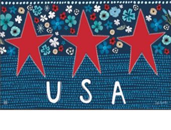 Patriotic Star Indoor & Outdoor MatMate Doormat - 18x30