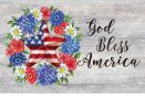 Patriotic Wreath Indoor & Outdoor Doormat - 18 x 30