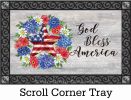 Patriotic Wreath Indoor & Outdoor Doormat - 18 x 30