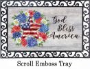 Patriotic Wreath Indoor & Outdoor Doormat - 18 x 30