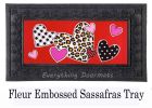 Sassafras Patterned Hearts Switch Doormat - 10 x 22 Insert