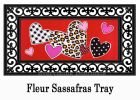 Sassafras Patterned Hearts Switch Doormat - 10 x 22 Insert