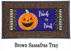 Patterned Jack-O-Lantern Sassafras Mat - 10 x 22 Insert Doormat