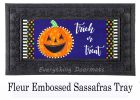 Patterned Jack-O-Lantern Sassafras Mat - 10 x 22 Insert Doormat
