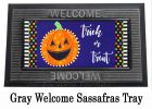 Patterned Jack-O-Lantern Sassafras Mat - 10 x 22 Insert Doormat