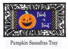 Patterned Jack-O-Lantern Sassafras Mat - 10 x 22 Insert Doormat