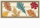 Patterned Leaves Sassafras Mat - 10 x 22 Insert Doormat