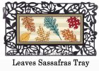 Patterned Leaves Sassafras Mat - 10 x 22 Insert Doormat
