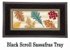 Patterned Leaves Sassafras Mat - 10 x 22 Insert Doormat