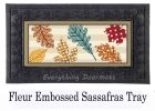 Patterned Leaves Sassafras Mat - 10 x 22 Insert Doormat