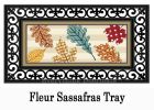 Patterned Leaves Sassafras Mat - 10 x 22 Insert Doormat