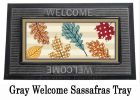 Patterned Leaves Sassafras Mat - 10 x 22 Insert Doormat