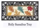 Patterned Leaves Sassafras Mat - 10 x 22 Insert Doormat
