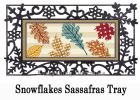 Patterned Leaves Sassafras Mat - 10 x 22 Insert Doormat
