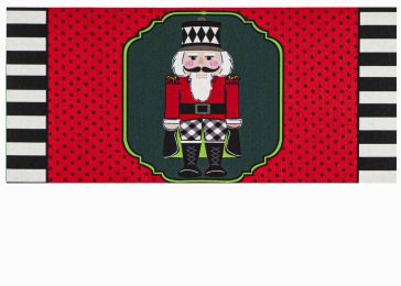 Patterned Nutcracker Sassafras Mat - 10 x 22 Insert Doormat