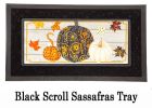Patterned Pumpkins and Leaves Sassafras Mat - 10 x 22 Insert Doormat