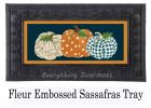 Patterned Pumpkins Sassafras Mat - 10 x 22 Insert Doormat