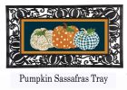 Patterned Pumpkins Sassafras Mat - 10 x 22 Insert Doormat