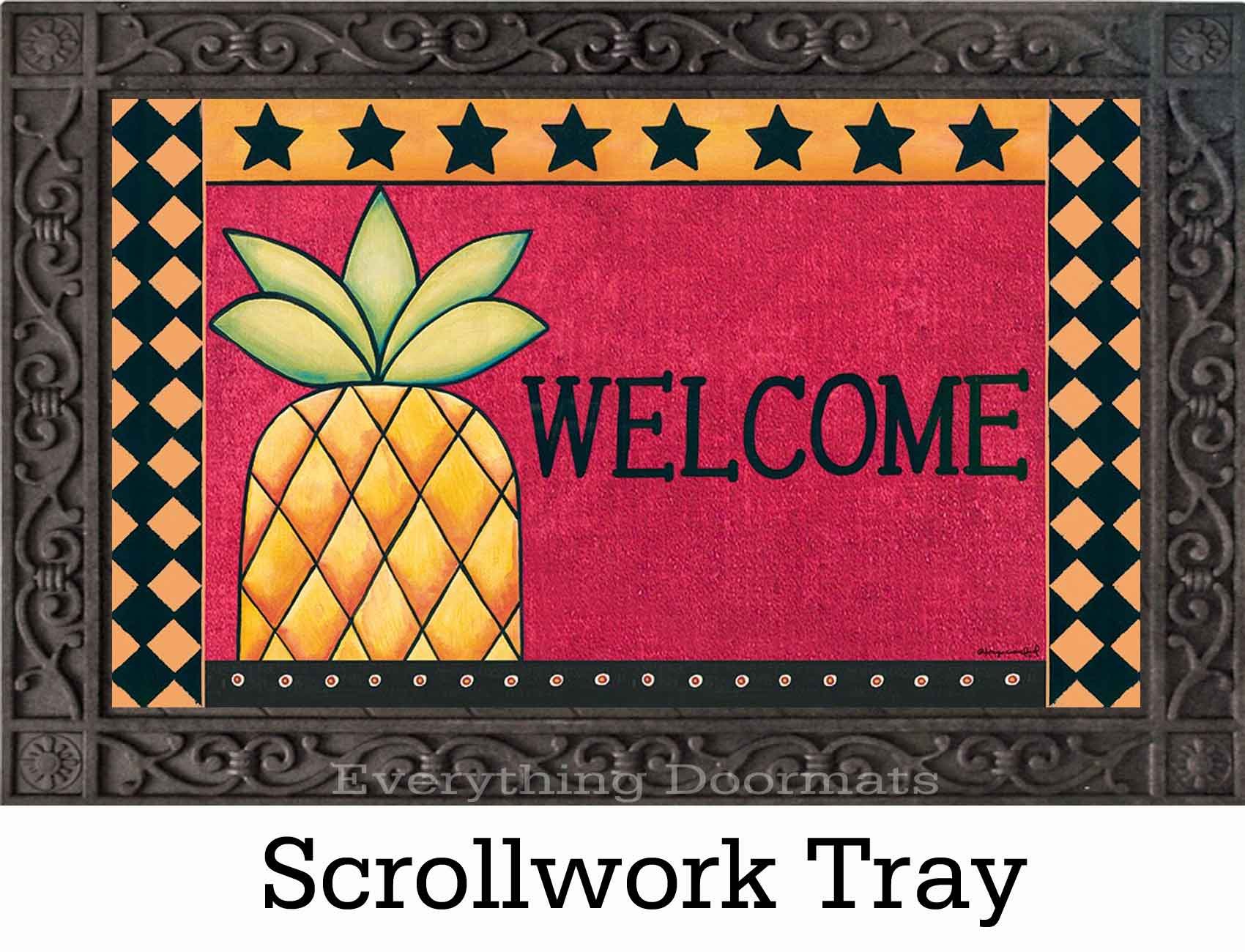 Indoor & Outdoor Pineapple Insert Doormat18x30
