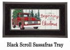 Plaid Christmas Truck Sassafras Mat - 10 x 22 Insert Doormat