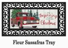 Plaid Christmas Truck Sassafras Mat - 10 x 22 Insert Doormat