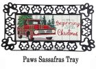 Plaid Christmas Truck Sassafras Mat - 10 x 22 Insert Doormat