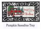 Plaid Christmas Truck Sassafras Mat - 10 x 22 Insert Doormat