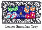 Plaid Flip Flops Sassafras Mat - 10 x 22 Insert Doormat