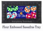 Plaid Flip Flops Sassafras Mat - 10 x 22 Insert Doormat