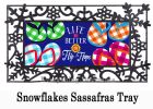 Plaid Flip Flops Sassafras Mat - 10 x 22 Insert Doormat