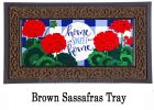 Plaid Patriotic Geraniums Sassafras Mat - 10 x 22 Insert Doormat