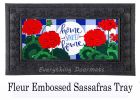 Plaid Patriotic Geraniums Sassafras Mat - 10 x 22 Insert Doormat