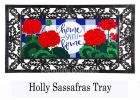 Plaid Patriotic Geraniums Sassafras Mat - 10 x 22 Insert Doormat