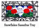 Plaid Patriotic Geraniums Sassafras Mat - 10 x 22 Insert Doormat