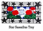 Plaid Patriotic Geraniums Sassafras Mat - 10 x 22 Insert Doormat