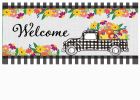 Plaid Truck Floral Sassafras Mat - 10x22 Insert Doormat