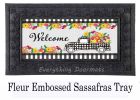 Plaid Truck Floral Sassafras Mat - 10x22 Insert Doormat