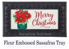 Sassafras Poinsettia Mason Jar Mat - 10 x 22 Insert Doormat