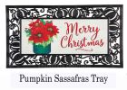 Sassafras Poinsettia Mason Jar Mat - 10 x 22 Insert Doormat