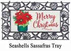 Sassafras Poinsettia Mason Jar Mat - 10 x 22 Insert Doormat