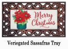 Sassafras Poinsettia Mason Jar Mat - 10 x 22 Insert Doormat