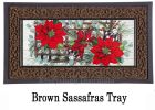 Poinsettia Tobacco Basket Sassafras Mat - 10 x 22 Insert Doormat