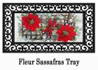 Poinsettia Tobacco Basket Sassafras Mat - 10 x 22 Insert Doormat